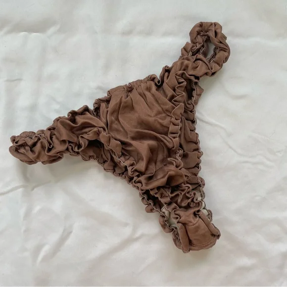 softandwet Silk Frilled Thong - Picture 5 of 5